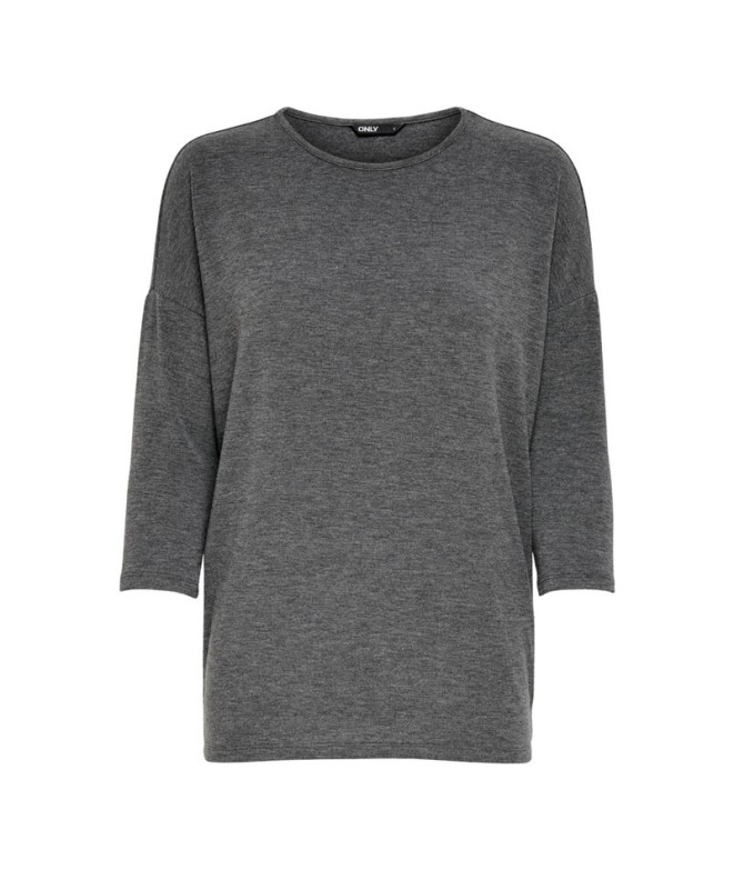 Camiseta Only glamour 3/4 Dark Gris Mujer