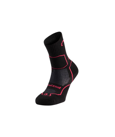 Calcetines de Montaña Lurbel Logan Five Negro/Fucsia