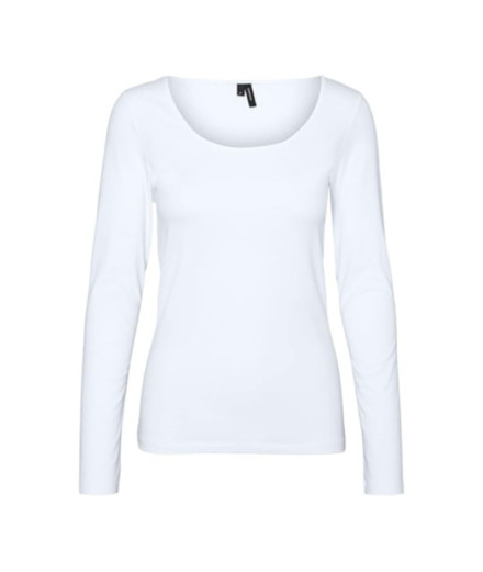 Camiseta Vero Moda maxi Myoft Uneck Bright White Mujer