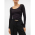 Camiseta Vero Moda maxi Myoft Uneck Black Mujer