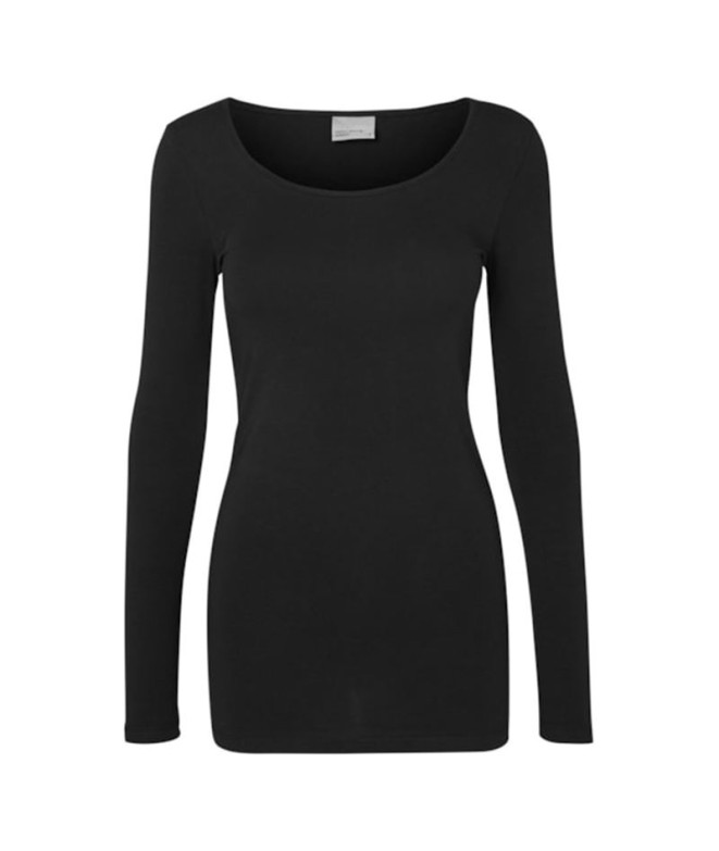 Camiseta Vero Moda maxi Myoft Long U-Neck Black...