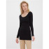 Camiseta Vero Moda maxi Myoft Long U-Neck Black Mujer