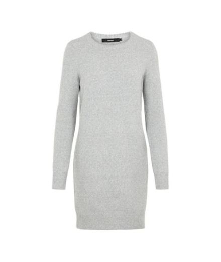 Vestido Vero Moda doffy O-Neck Light Grey Melange Mujer