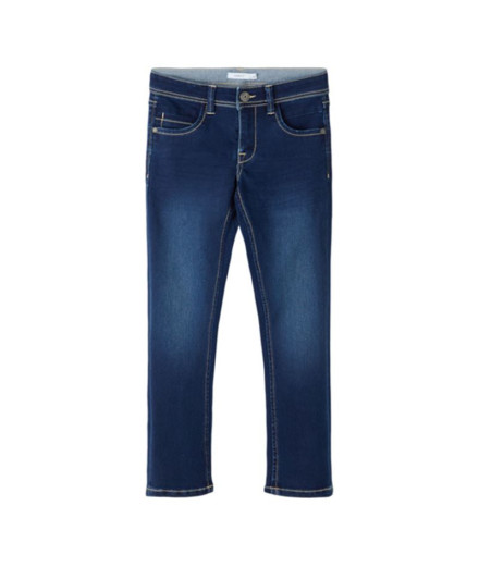 Pantalón name it silas Xslim Jeans 2002 Dark Blue Denim Niño