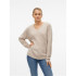 Jersey Vero Moda crewlefile V-Neck Birch Mujer