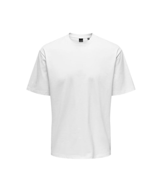 Camiseta Only & Sons fred Life Bright White Hombre