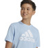 Camiseta adidas Essentials Big Logo Cotton Infantil Azul/Blanco