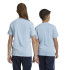 Camiseta adidas Essentials Big Logo Cotton Infantil Azul/Blanco
