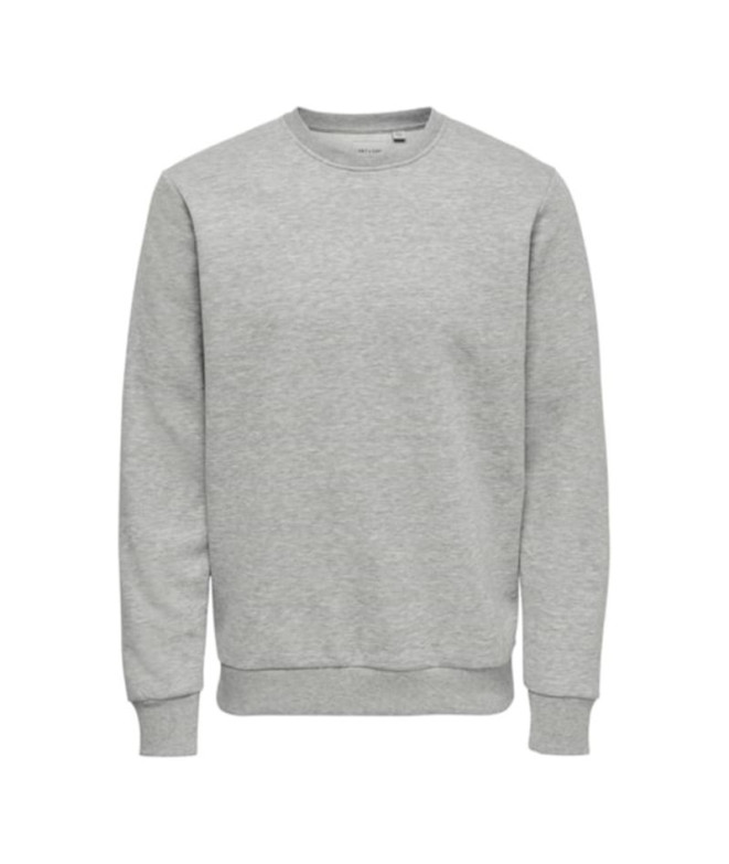 Sudadera Only & Sons ceres Light Grey Melange...