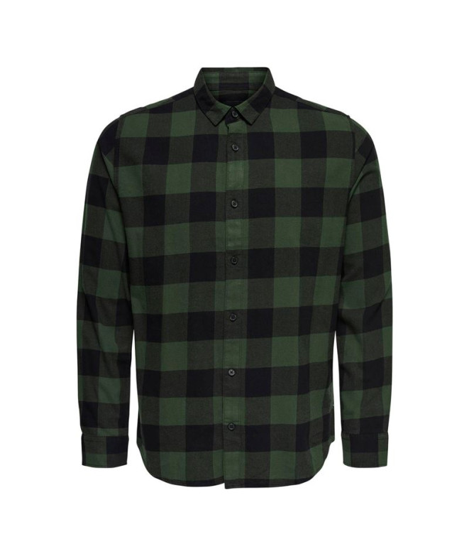 Camisa Only & Sons gudmund ed Forest Night Hombre