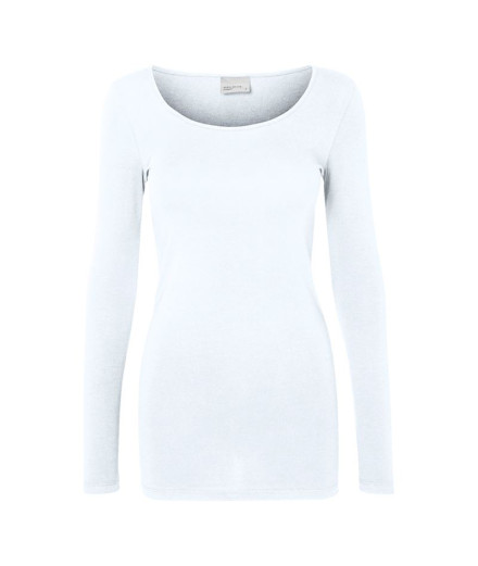 Camiseta Vero Moda maxi Myoft Long U-Neck Bright White Mujer