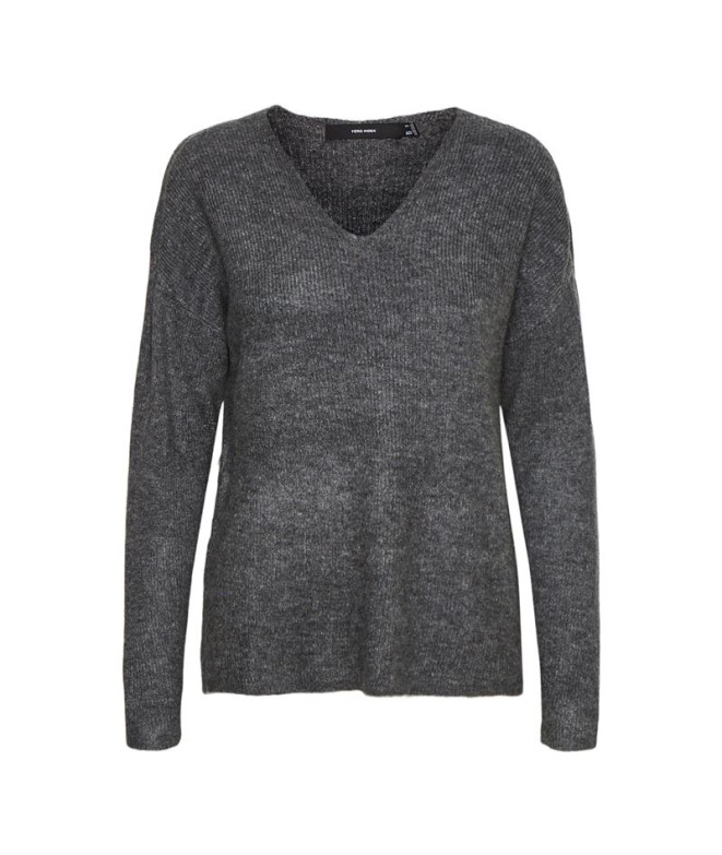 Jersey Vero Moda crewlefile V-Neck Medium Grey...