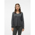 Jersey Vero Moda crewlefile V-Neck Medium Grey Melange Mujer