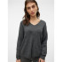 Jersey Vero Moda crewlefile V-Neck Medium Grey Melange Mujer