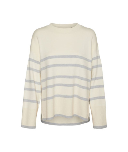 Jersey Vero Moda saba O-Necktripe Birch Mujer