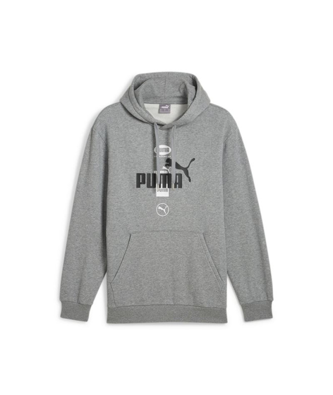 Sudadera Casual Puma Power Graphic Hombre Gris