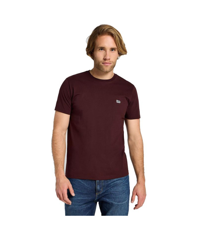 Camiseta Lee Ss Patch Logo Velvet Beet Hombre...