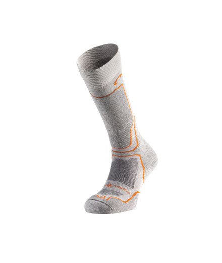 Calcetines de Montaña Lurbel Peak Six Gris Hielo/Naranja