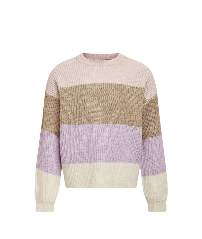 Jersey Only Kogsandy Stripe Sepia Rose Mujer