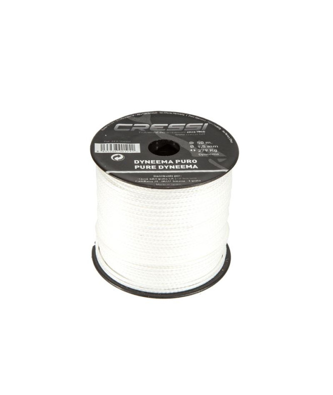 Cabo Dyneema 100% Ø1,5mm Blanco (Bobina 50m)...