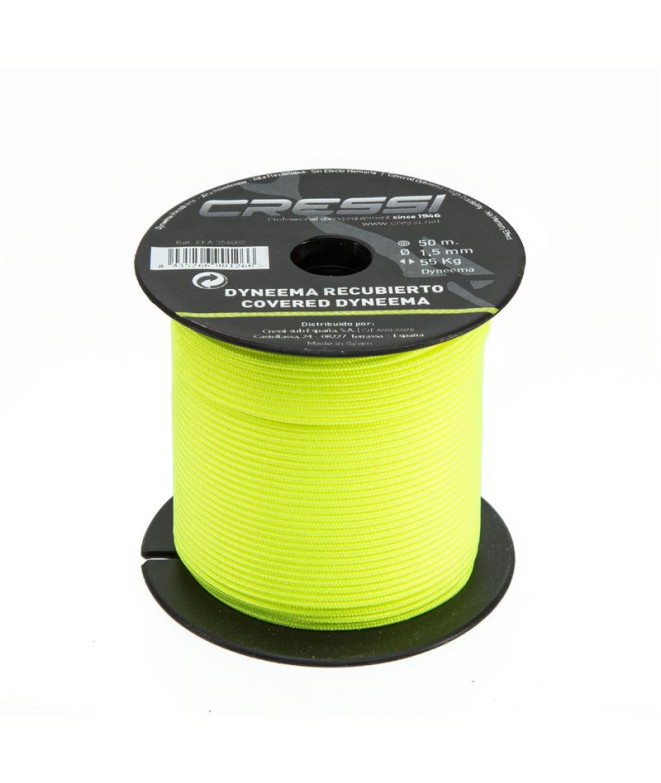Cabo Dyneema C/Funda Ø1,5mm Amarillo (Bobina...