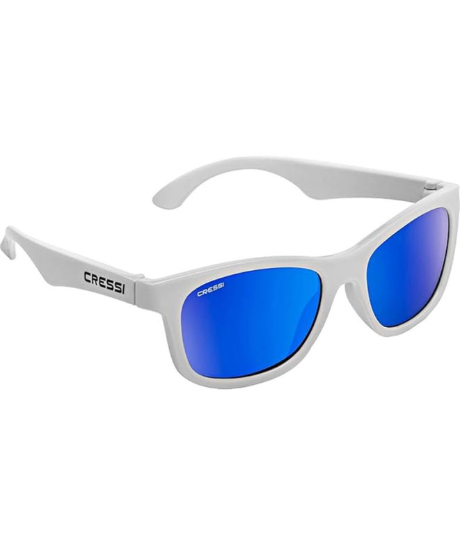 Gafas Cressi Kiddo blanco-lente azul espejo