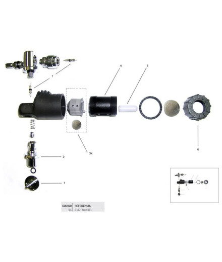 Conjunto Membrana Avisador Direct System Pro Cressi
