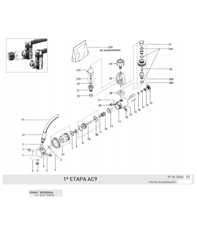 Cuerpo 1ª Etapa Ac9 Cressi