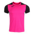 Camiseta De Running Manga Corta Hombre Record II Rosa Flúor Neg