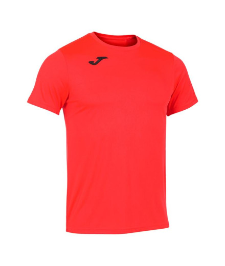 Camiseta De Running Manga Corta Hombre Record II Coral Flúor