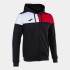 Chaqueta de Fútbol Joma Con Capucha Crew V Hombre/Niño Negro Rojo Blanco