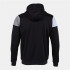 Chaqueta de Fútbol Joma Con Capucha Crew V Hombre/Niño Negro Gris Blanco