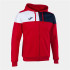Chaqueta de Fútbol Joma Con Capucha Crew V Hombre/Niño Rojo Marino Blanco