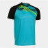 Camiseta de Running Joma Manga Corta Elite X Hombre/Niño Turquesa Flúor Negro