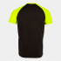 Camiseta de Running Joma Manga Corta Elite X Hombre/Niño Negro Amarillo Flúor