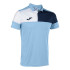 Polo Manga Corta Joma Crew V Hombre/Niño Celeste Marino Blanco