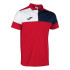 Polo Manga Corta Joma Crew V Hombre/Niño Rojo Marino Blanco