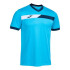 Camiseta de Pádel Joma Manga Corta Court Hombre/Niño Turquesa Flúor Marino Blanco