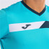 Camiseta de Pádel Joma Manga Corta Court Hombre/Niño Turquesa Flúor Marino Blanco
