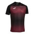 Camiseta de Fútbol Joma Manga Corta Tiger V Hombre/Niño Negro Burdeos