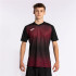 Camiseta de Fútbol Joma Manga Corta Tiger V Hombre/Niño Negro Burdeos