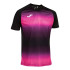 Camiseta de Fútbol Joma Manga Corta Tiger V Hombre/Niño Negro Rosa Flúor