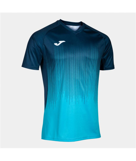 Camiseta Manga Corta Joma Tiger IV Hombre Turquesa Flúor...