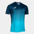 Camiseta Manga Corta Joma Tiger IV Hombre Turquesa Flúor Marino