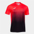 Camiseta Manga Corta Joma Tiger IV Hombre Negro Coral Flúor