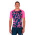 Camiseta De Rugby Manga Corta Myskin III Rosa Flúor Marino