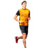 Camiseta Manga Corta De Running Elite VIII Hombre Negro Naranja