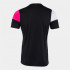 Camiseta Manga Corta Joma Crew V Hombre Negro Rosa Blanco