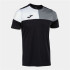 Camiseta Manga Corta Joma Crew V Hombre Negro Gris Blanco