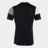 Camiseta Manga Corta Joma Crew V Hombre Negro Gris Blanco